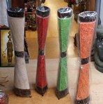 grande lampe en fer forgé et mosaïque de verre à poser