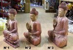 bouddha assis en lotus en bois de suar