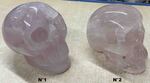 Grands cr&acirc;nes en quartz rose naturel du Br&eacute;sil