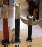 grand totem Indien en bois peint