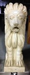 duo de statue de lion en marbre blanc