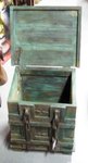 malle ou coffre en bois ancien de teck