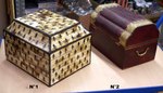 petit coffret marqueterie en bois et os de chameau
