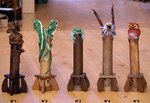 porte encens en bambou avec des animaux