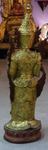 Ancienne petite statue de Bouddha en bois et or fin