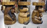 tabouret animaux en bois