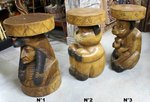 tabouret en bois animaux