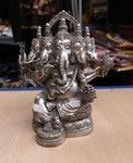 grande statue de ganesh en bronze argenté