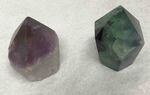 Petite pointe d'Améthyste et de Fluorite verte