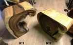 Petite table basse en bois de teck brut