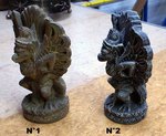 statue de l'Aigle, Garuda en pierre de lave reconstituée