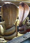 statue de COBRA naja en bois massif sculptés par un artiste thaïlandais