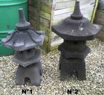 lampe ou lanterne japonais en pierre de lave