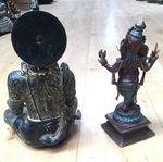 Grande statue du dieu Hanuman et de Ganesh nataraja en bronze