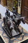 grande statue de cheval avec cavalier en bronze moulé