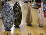 lampe d'ambiance &agrave; poser en fibre et mosa&iuml;que de verre