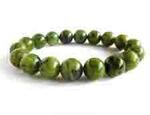 Bracelet 10mm en Jade en pierre naturelle de fabrication artisanale