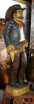 Sculpture de shérif en bois - statue de cowboy
