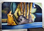 tableau exotique peint sur toile