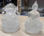 Statue de Ganesh ou Bouddha en cristal de roche naturelle