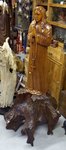 grande statue de la vierge marie en bois