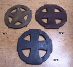 croix celte sur roue en bois