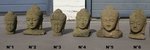petite tête de Bouddha sculptée en pierre de lave naturelle