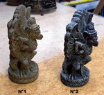 statue de l'Aigle, Garuda en pierre de lave reconstituée