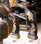 corne de buffle sculpté