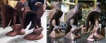 grand aigle en bois