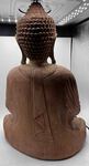 Statue de Bouddha assis en bois de 2 couleurs