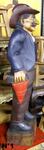 Sculpture de shérif en bois - statue de cowboy