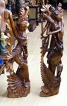 grande statue de sita en bois sculpt&eacute;