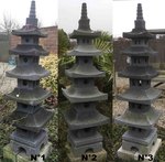 grande lampe Japonaise en pierre de lave