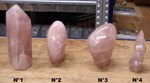 grande pointe de quartz rose