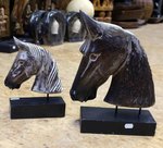 tête de cheval sculptée en bois