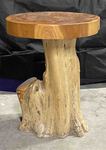 Tabouret en bois de teck et le pied en racine de teck