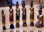 statue de sawadee en bois et or fin