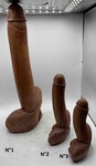 Grand et petit Phallus de Shiva en bois