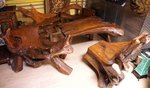 Ensemble de table et chaises en bois de teck
