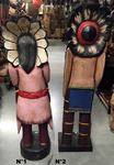 Grande statue de chef Indien d'Amérique du nord en bois