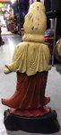 sculpture de Kwan Yin en bois peint
