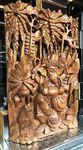 Cadre sculpté de Ganesh en bois