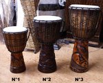 petit djembé en bois et peau de chèvre véritable