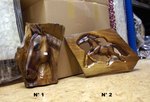 sculpture de CHEVAL en bois massif sculpt&eacute; par un artiste en indon&eacute;sie