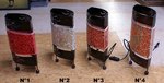 lampe à poser en mosaïque de verre et fer forgé