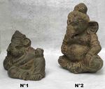 Petite statue de Ganesh en pierre de lave reconstituée