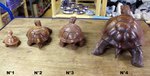 sculpture de tortue en bois