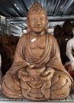 Statue de Bouddha assis en terre cuite