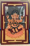 Miroir cadre peint de Ganesh